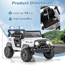 INFANS Ride on Truck, 12V Battery Powered Electric Vehicle for Kids with Remote Control, Bluetooth, Power Display, LED Lights