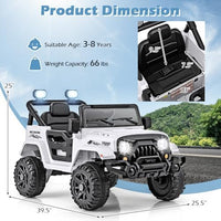 INFANS Ride on Truck, 12V Battery Powered Electric Vehicle for Kids with Remote Control, Bluetooth, Power Display, LED Lights