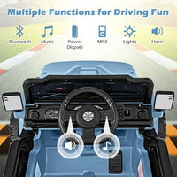 INFANS Ride on Truck, 12V Battery Powered Electric Vehicle for Kids with Remote Control, Bluetooth, Power Display, LED Lights