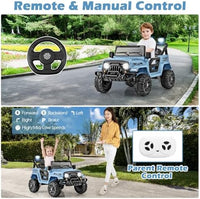INFANS Ride on Truck, 12V Battery Powered Electric Vehicle for Kids with Remote Control, Bluetooth, Power Display, LED Lights