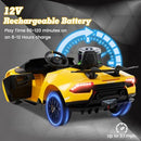 INFANS Licensed Lamborghini Huracan Ride on Car, 12V Kids Electric Vehicle Battery Powered Toy with Remote Control