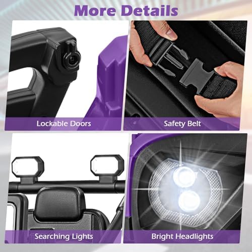 INFANS Ride on Truck, 12V Battery Powered Electric Vehicle for Kids with Remote Control, Bluetooth, Power Display, LED Lights