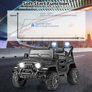 INFANS Ride on Truck, 12V Battery Powered Electric Vehicle for Kids with Remote Control, Bluetooth, Power Display, LED Lights