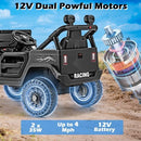 INFANS Ride on Truck, 12V Battery Powered Electric Vehicle for Kids with Remote Control, Bluetooth, Power Display, LED Lights