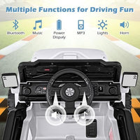 INFANS Ride on Truck, 12V Battery Powered Electric Vehicle for Kids with Remote Control, Bluetooth, Power Display, LED Lights