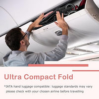 INFANS Ultra-Compact Fold Airplane Ready Travel Stroller, One-Hand Gravity Fold Near Flat Recline Seat