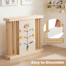 INFANS Wooden Baby Playpen with Adjustable Size & Shape, 8 Panels, Child Proof Lock, Easy to Assemble, 63" x 63" Portable Play Yard