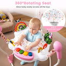 INFANS Baby Activity Center Jumper with Music, Light, Interactive Toys, 360°Rotating Seat, 3 Heights for 6+ Months