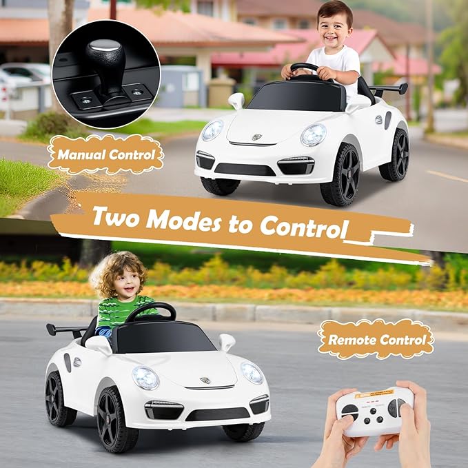 INFANS Licensed Porsche Ride on Car 12V Kids Electric Vehicle with Remote Control