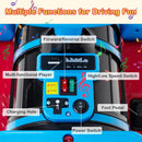 INFANS 2-Seater Kids Ride on Train Trackless, 12V Battery Powered Electric Toy with Train Whistle, Music, LED Lights, 2 Speeds, Soft Start, Gift for Toddlers Boys Girls