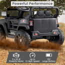 INFANS 12V Ride On Truck, Battery Powered Electric Vehicle for Kids with Remote Control, Foldable Reflective Mirror, Spring Suspension, Music, LED Lights, Ride on Toy for 3+ Boys Girls