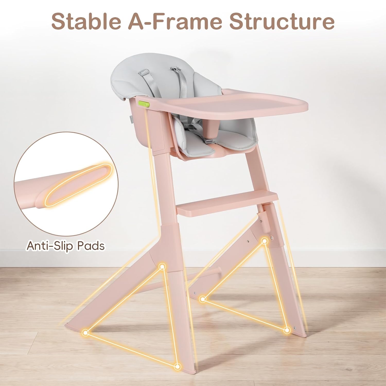 INFANS Baby High Chair, Full-Body Washable High Chairs for Babies and Toddlers