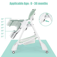 High Chair with One-Hand Removable TrayFoldable for Baby INFANS
