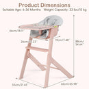 INFANS Baby High Chair, Full-Body Washable High Chairs for Babies and Toddlers