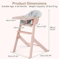 INFANS Baby High Chair, Full-Body Washable High Chairs for Babies and Toddlers