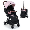 INFANS Lightweight Travel Stroller, Compact Airplane Baby Stroller with One-Hand Fold, Recline, Canopy, Suspension & Storage