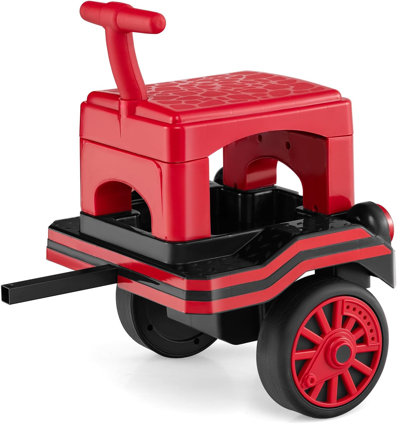 3-Seater 12V Battery Powered Kids Ride on Train with Carriage Trackless