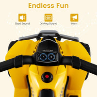 INFANS Licensed Caterpillar Kids ATV 6V 4 Wheeler Battery Powered Motorized Quad with LED Headlight Horn, Toddlers Electric Vehicle Toy Car for Boys Girls Ages 1.5-3