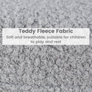 INFANS Kids Sofa, 2 Seat Soft Thick Upholstered Couch with Plush Fabric Solid Wooden Frame, Armrest Chair Lounge for Playroom Kids Boys Girls