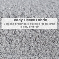 INFANS Kids Sofa, 2 Seat Soft Thick Upholstered Couch with Plush Fabric Solid Wooden Frame, Armrest Chair Lounge for Playroom Kids Boys Girls