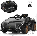 INFANS 12V Licensed Lamborghini Sian Kids Ride on Car with Parent Remote Control, Electric Toy Roadster Carbon Fiber Textured