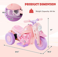 INFANS Kids Motorcycle, 6V Electric Ride on Car with Automatic Bubble Function for Children, Toddler Ages 3+