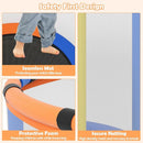 INFANS Trampoline for Kids, Indoor Outdoor Adjustable Toddler Trampoline with Safety Enclosure Net