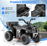 INFANS ATV with Spray Function, Remote Control, Storage Trunk, 6V Toddler Ride on Toy