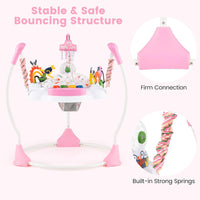 INFANS Baby Activity Center Jumper with Music, Light, Interactive Toys, 360°Rotating Seat, 3 Heights for 6+ Months