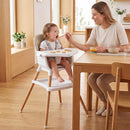 INFANS Wooden 8 in 1 Baby High Chair, Convertible to Booster Seat Counter Stool