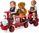 3-Seater 12V Battery Powered Kids Ride on Train with Carriage Trackless