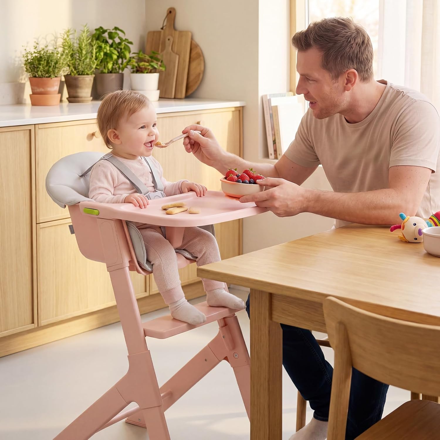 INFANS Baby High Chair, Full-Body Washable High Chairs for Babies and Toddlers