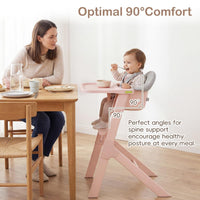 INFANS Baby High Chair, Full-Body Washable High Chairs for Babies and Toddlers