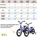 Kids Bike Boys Girls 14 16 Inch with Balance or Training Wheels INFANS