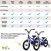 Kids Bike Boys Girls 14 16 Inch with Balance or Training Wheels INFANS