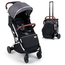 INFANS Lightweight Travel Stroller, Compact Airplane Baby Stroller with One-Hand Fold, Recline, Canopy, Suspension & Storage