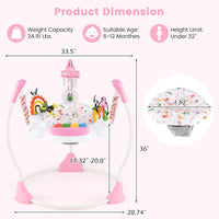 INFANS Baby Activity Center Jumper with Music, Light, Interactive Toys, 360°Rotating Seat, 3 Heights for 6+ Months