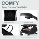INFANS Ultra-Compact Fold Airplane Ready Travel Stroller, One-Hand Gravity Fold Near Flat Recline Seat