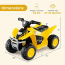 INFANS Licensed Caterpillar Kids ATV 6V 4 Wheeler Battery Powered Motorized Quad with LED Headlight Horn, Toddlers Electric Vehicle Toy Car for Boys Girls Ages 1.5-3