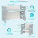 INFANS Kids Table and Chair Set, Toddler 3-Piece Activity Table with 2 Chairs for Building Block Drawing Reading Eating Art Crafts, Children Montessori Furniture for Playroom Kindergarten