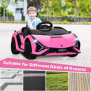 INFANS 12V Licensed Lamborghini Sian Kids Ride on Car with Parent Remote Control, Electric Toy Roadster Carbon Fiber Textured