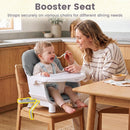 INFANS Wooden 8 in 1 Baby High Chair, Convertible to Booster Seat Counter Stool