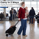 INFANS Lightweight Travel Stroller, Compact Airplane Baby Stroller with One-Hand Fold, Recline, Canopy, Suspension & Storage