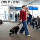 INFANS Lightweight Travel Stroller, Compact Airplane Baby Stroller with One-Hand Fold, Recline, Canopy, Suspension & Storage