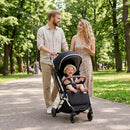 INFANS Lightweight Travel Stroller, Compact Airplane Baby Stroller with One-Hand Fold, Recline, Canopy, Suspension & Storage