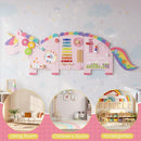 INFANS Pink Castle Sensory Wall, 11 in 1 Wooden Montessori Busy Board Panel, Toddler Wall Mounted Activity Center, Educational Toys Learning Gift for Boys Girls