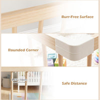 INFANS Wooden Baby Playpen with Adjustable Size & Shape, 8 Panels, Child Proof Lock, Easy to Assemble, 63" x 63" Portable Play Yard