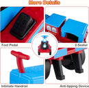 INFANS 2-Seater Kids Ride on Train Trackless, 12V Battery Powered Electric Toy with Train Whistle, Music, LED Lights, 2 Speeds, Soft Start, Gift for Toddlers Boys Girls