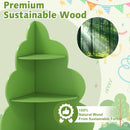 INFANS Tree Kids Bookshelf, Wood 5-Tier Corner Bookcase, Baby Montessori Shelf Rack Children's Bookcase