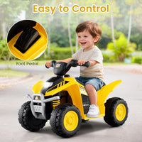 INFANS Licensed Caterpillar Kids ATV 6V 4 Wheeler Battery Powered Motorized Quad with LED Headlight Horn, Toddlers Electric Vehicle Toy Car for Boys Girls Ages 1.5-3